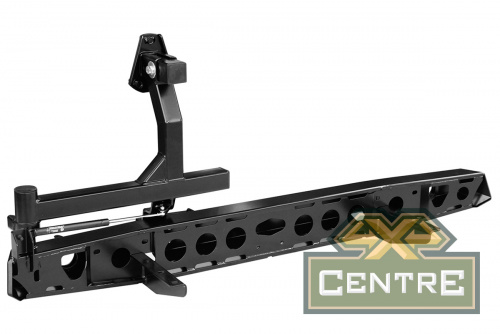 Бампер РИФ силовой задний УАЗ Буханка без квадрата под фаркоп, с калиткой и фонарями, стандарт