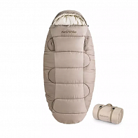 Мешок спальный Naturehike Oval PS200, 220х95 см, (левый) (ТК: +9°C), светло-серый