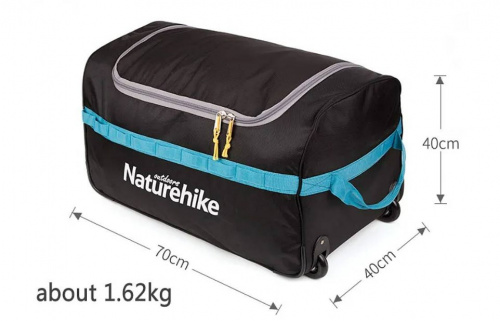 Сумка дорожная Naturehike А027, с колесами,110 л., черная