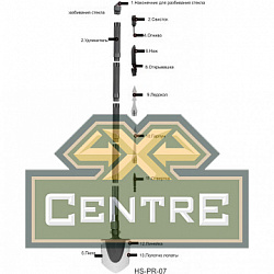 Лопата HELIOS складная многофункциональная 110 см