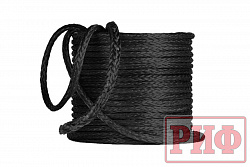 Трос для лебёдки синтетический РИФ 6 мм, черный