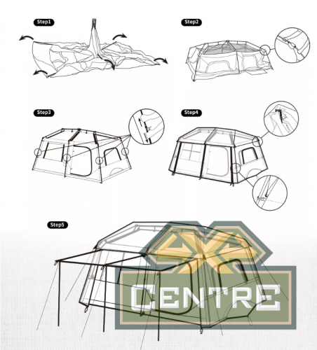 Палатка Naturehike Village 13 автоматическая 5-8-местная