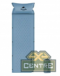 Коврик самонадувающийся с подушкой Naturehike, 296х65х3 см, синий