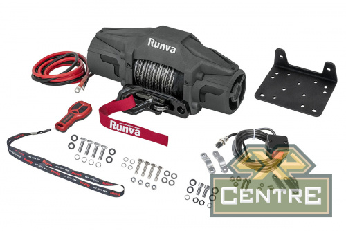 Лебёдка электрическая 12V Runva 6000 lbs 2500 кг (синтетический трос)