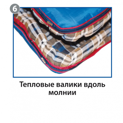 Мешок спальный BTrace Mega (Правый, Серый/Синий), (ТК: -5°C)