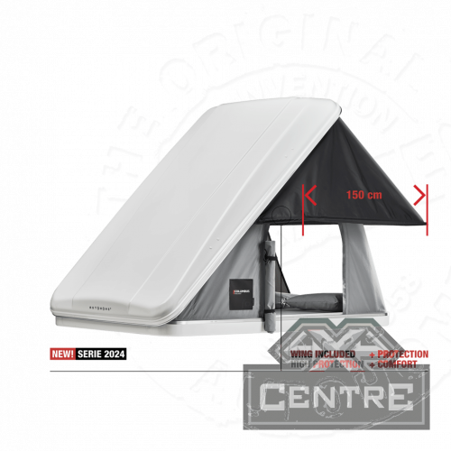 Палатка на крышу автомобиля AUTOHOME COLUMBUS VARIANT X-LARGE, тент серый, лестница 215 мм