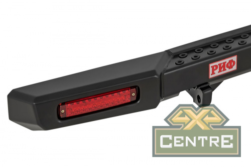 Бампер РИФ силовой задний УАЗ Буханка с фонарями, калиткой, возможностью установки фаркопа, стандарт