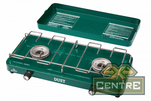 Плита газовая TOURIST DUET, портативная двухконфорочная, под бытовой газовый баллон