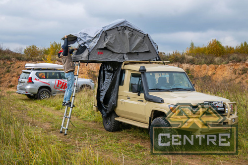 Палатка на крышу автомобиля РИФ Soft RT01-140 усиленная, тент серый