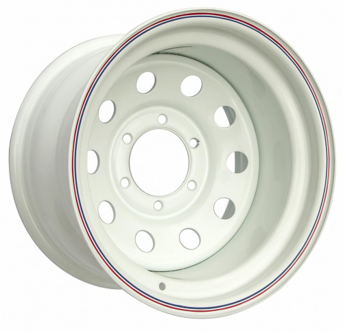 Диск OFF-ROAD-WHEELS Toyota/Nissan стальной белый 6x139,7 10xR15 d110 ET-44 (круг. отв.)