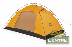 Палатка Naturehike P-Series NEW 2-местная, алюминиевый каркас, оранжевая