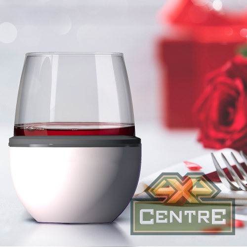 Термобокал для вина WINE KUZIE 440 мл, белый