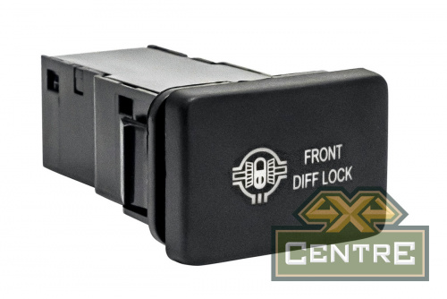 Кнопка ВКЛ/ВЫКЛ, белый, FRONT DIFF LOCK TOYOTA 32x22 горизонтальная