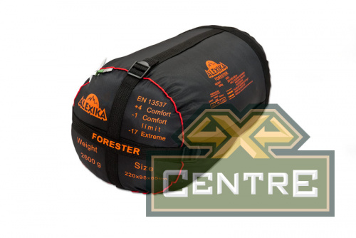 Мешок спальный (кокон-одеяло) ALEXIKA FORESTER (ТК: 4°C -1°C), оливковый, правый