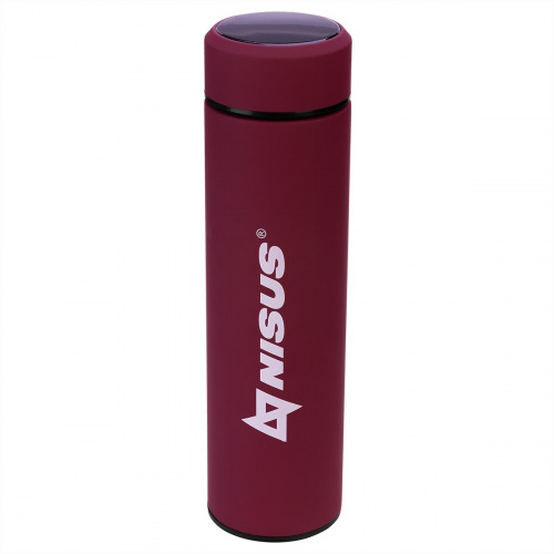 Термос NISUS 530ML с термодатчиком, красный