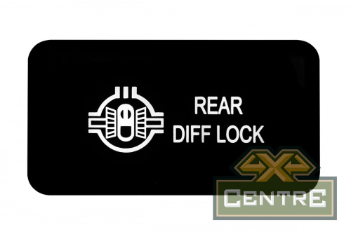 Кнопка ВКЛ/ВЫКЛ, белый, REAR DIFF LOCK TOYOTA 40x20 горизонтальная