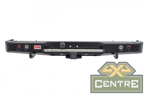 Бампер РИФ силовой задний Toyota Land Cruiser 78 2007+ с квадратом под фаркоп и фонарями стандарт
