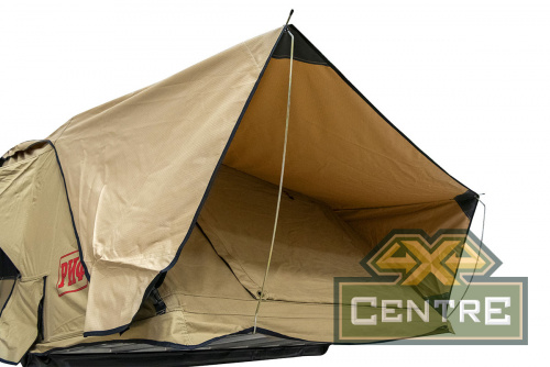 Палатка на крышу автомобиля РИФ Hard RT03-140, корпус черный, тент песочный