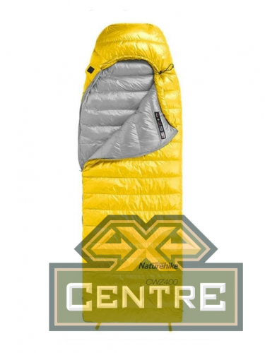 Мешок спальный Naturehike Ultralight CWZ400, 220х85 см, (правый) (ТК: +7°C), желтый