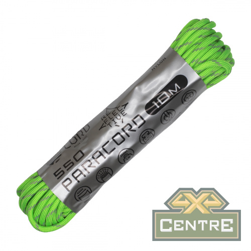 Паракорд 550 CORD nylon 10м световозвращающий (neon green)