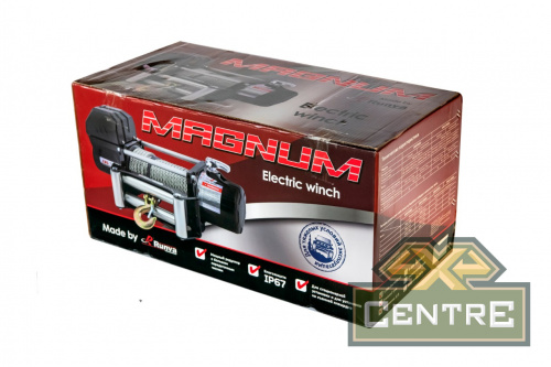 Лебёдка автомобильная электрическая 12V Magnum 9000 lbs 4200 кг (синтетический трос)