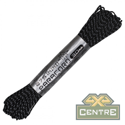 Паракорд 275 (мини) CORD nylon 30м световозвращающий (black)