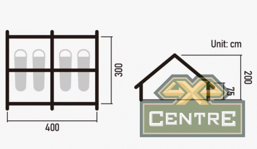Палатка Naturehike надувная Extend Air 12.0 Cotton , песочная