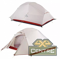 Палатка Naturehike Cloud Up Si 3-местная, алюминиевый каркас, сверхлегкая, серо-красная