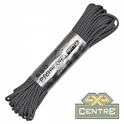 Паракорд 550 CORD nylon 30м SuperReflective (black snake)