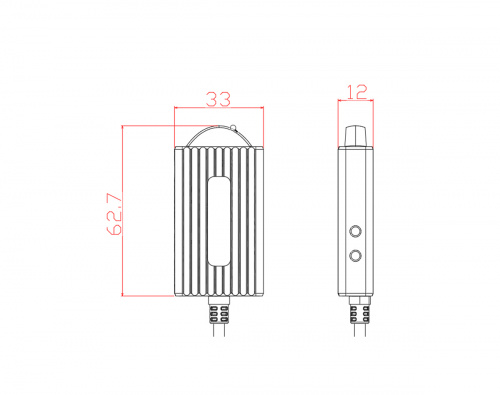 Фары рабочего света РИФ 62,7x33x12 мм, 22W, желтый свет, LED (2 шт.)