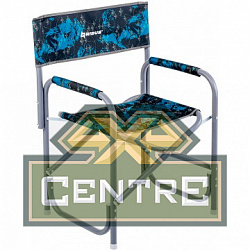 Кресло директорское NISUS Shark без столика (серый/голубой)