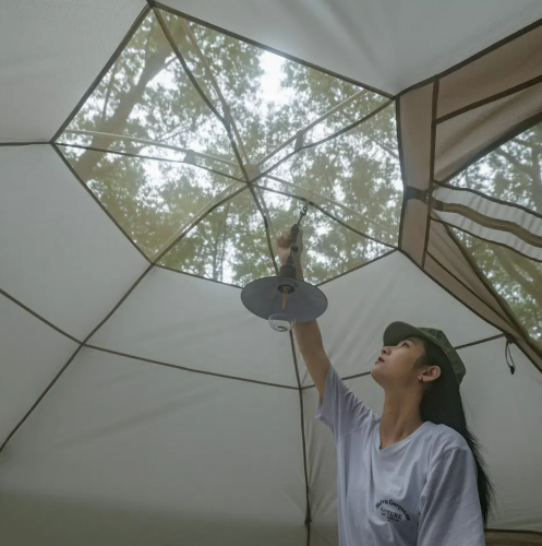 Палатка Naturehike Hexagon шестиугольная 4-местная, алюминиевый каркас, хаки