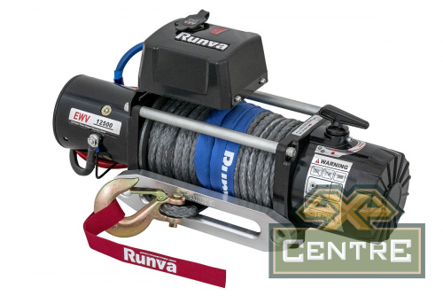 Лебёдка электрическая 12V Runva 12500 lbs 5670 кг (синтетический трос)