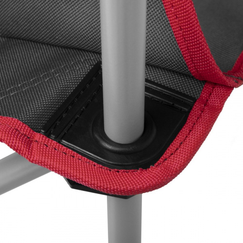 Кресло NISUS складное, с подлокотниками (серый/красный), без чехла