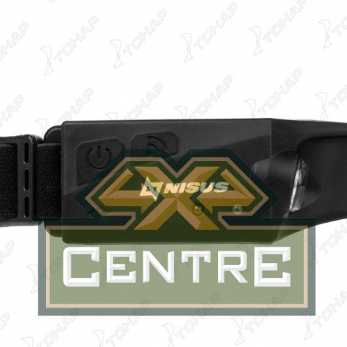 Фонарь налобный NISUS сенсорный LED-120 LM, COB-340 LM, IPX4, USB