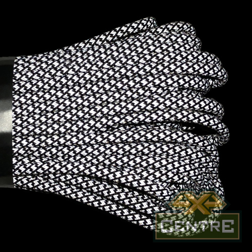 Паракорд 550 CORD nylon 30м SuperReflective (black snake)