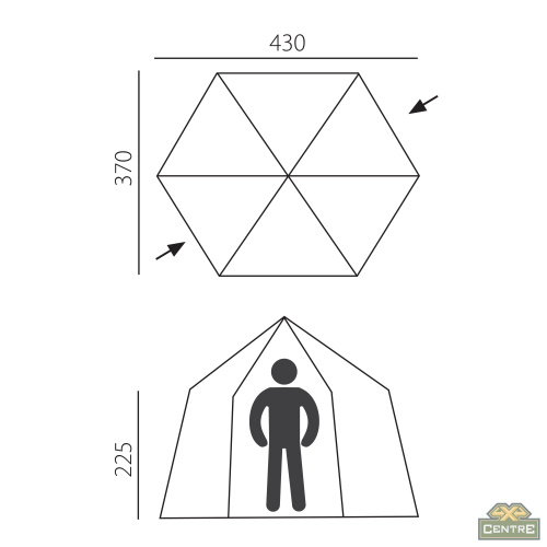 Палатка-шатер BTrace Highland (Зеленый/Бежевый)