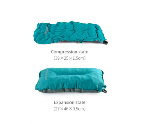 Подушка самонадувающаяся Naturehike 46х27х9,5 см (Голубой)
