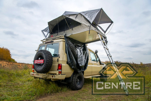 Палатка на крышу автомобиля РИФ Soft RT01-160, тент серый, 400 гр., 160х120х30 см,