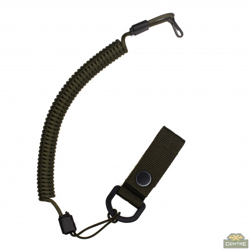 Страховочный тренчик CORD из паракорда с креплением на ремень и карабином (army green)