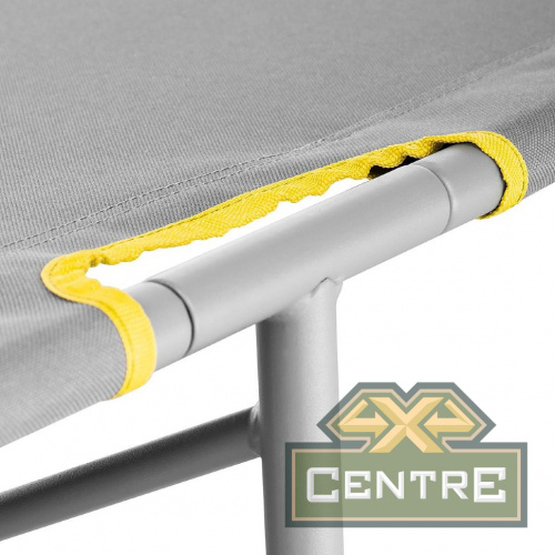 Раскладушка туристическая HELIOS в чехле, (зеленый/серый), 198х75х25 см, нагрузка 120 кг