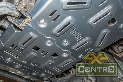 Защита РИФ радиатора, картера, РК, КПП для Toyota Hilux 2015-2024, алюм. 8 мм