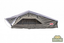 Палатка на крышу автомобиля РИФ Soft RT02-180 PRO, тент серый, 400 гр., 180х(240+70)х115 см