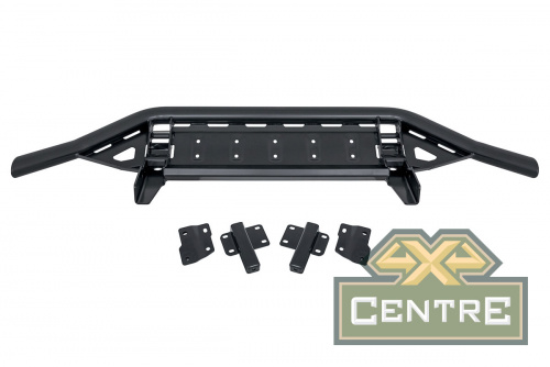 Бампер РИФ силовой передний Toyota Hilux 2020+, установка с площадкой под лебедку