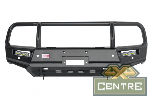 Бампер РИФ силовой передний Mitsubishi Pajero Sport 2015+ с доп. фарами и защ. дугой, под парктрон.