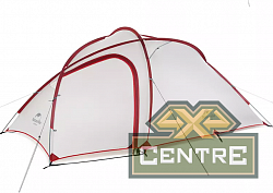 Палатка Naturehike Hiby Si 4-местная, алюминиевый каркас, серо-красный