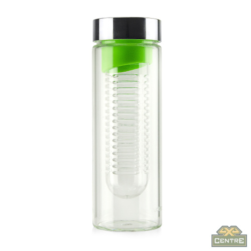 Бутылка FLAVOUR IT, 480 мл, серебряный/ зеленый