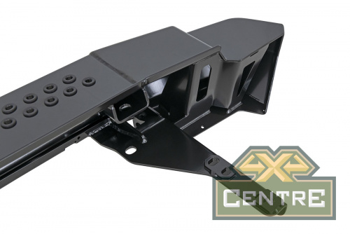 Бампер РИФ силовой задний Toyota Land Cruiser 200 2007-2012 с квадратом под фаркоп и фонарями