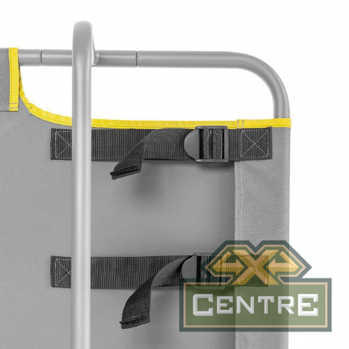 Раскладушка туристическая HELIOS в чехле, (зеленый/серый), 198х75х25 см, нагрузка 120 кг