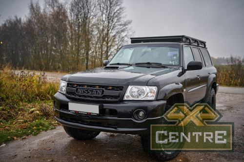Багажник экспедиционный (платформа) алюминиевый РИФ 1250x2080 мм для Nissan Patrol Y61 2004+ (с креп